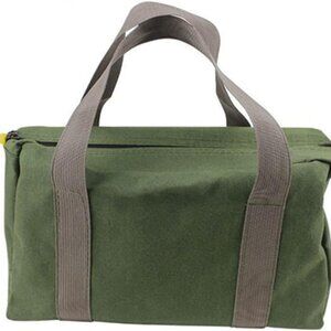 12 Inch Canvas Wide Mouth Tool Bag, Large Capacity Tool Storage Bags for Men, Sm